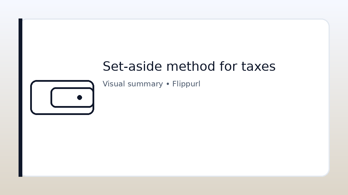 Set-aside method for taxes